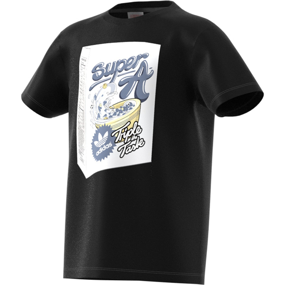 Adidas Originals Big Kids' Graphic Tee Black-Real Blue-Flash Orange
