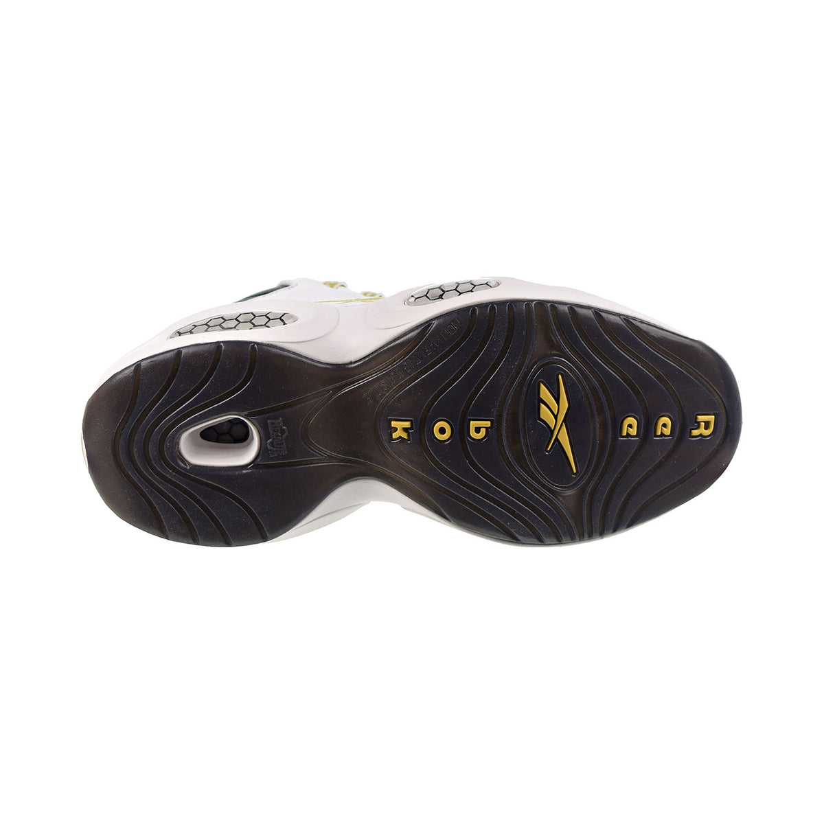 Reebok Question Mid "Black Toe" Men's Shoes White-Black-Gold Met