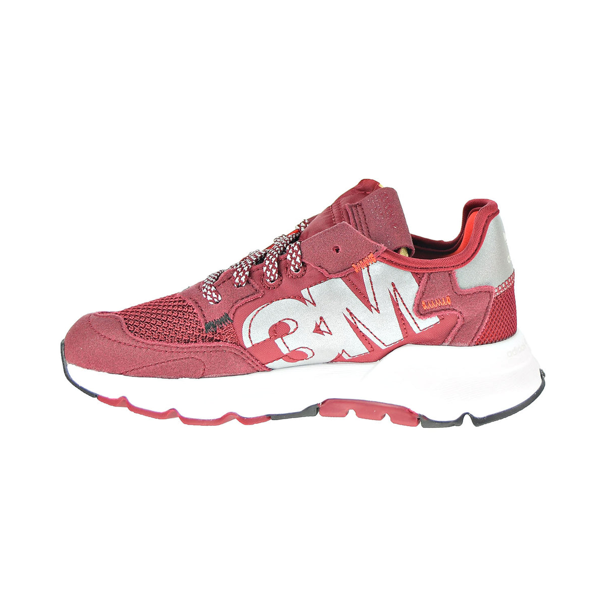 Adidas Nite Jogger Little Kids' Shoes Collegiate Burgundy-Cloud White