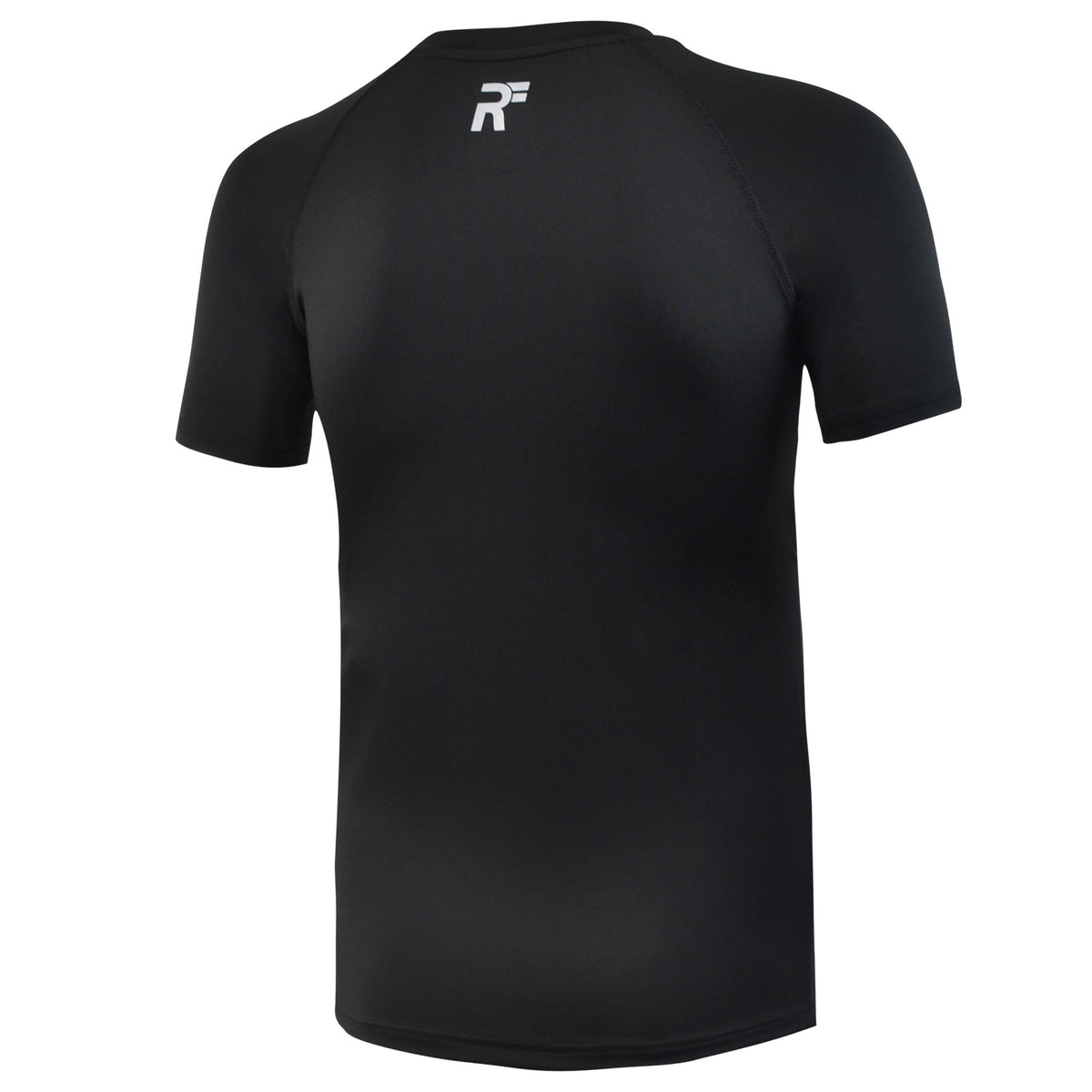 RunFlyte Men's Contour Stitch Short Sleeve Compression T-Shirt Black/White