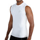 RunFlyte Men's Tech Flyte Compression Tank Top  White/Grey