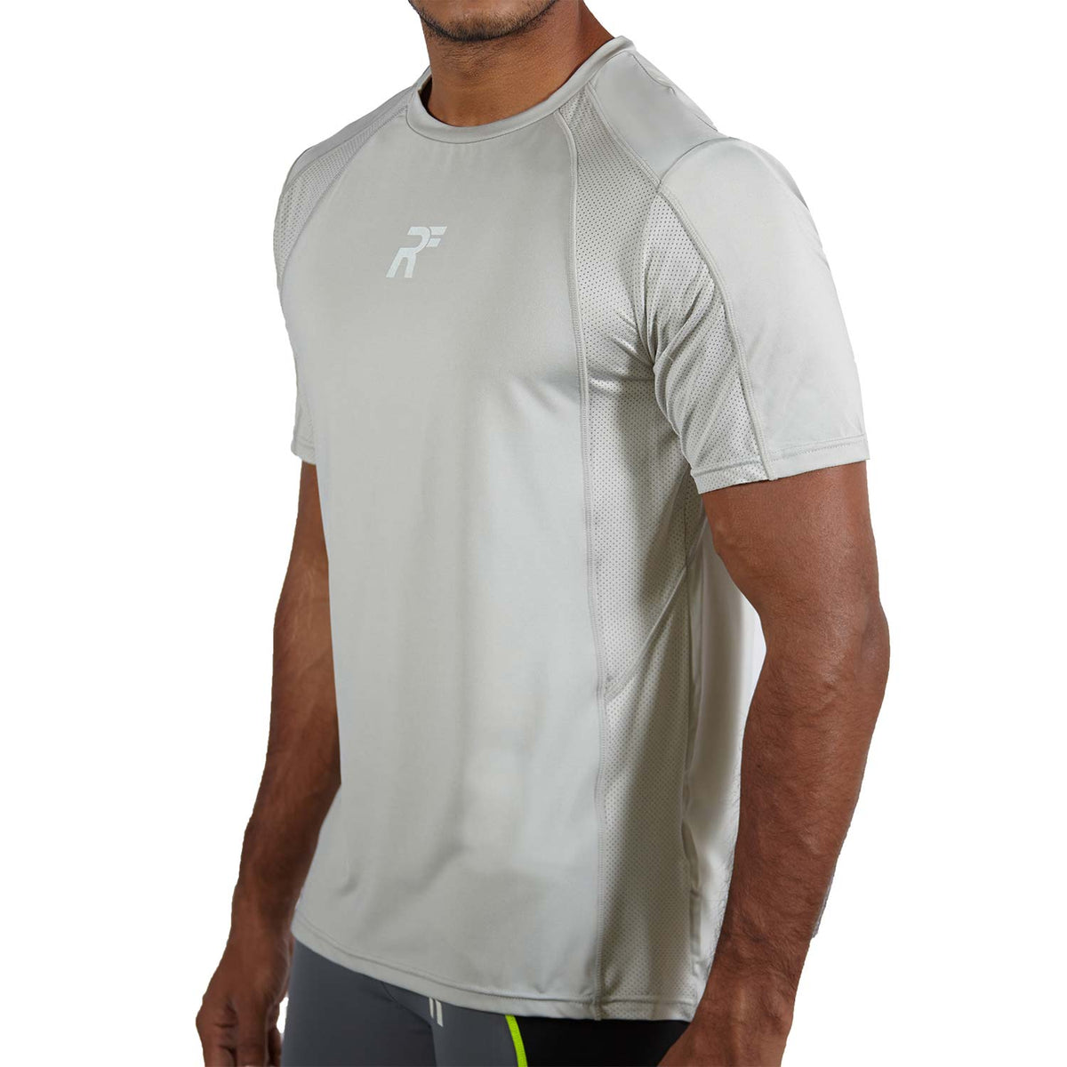 RunFlyte Men's HyperVent PRM Crew T-Shirt Cool Grey