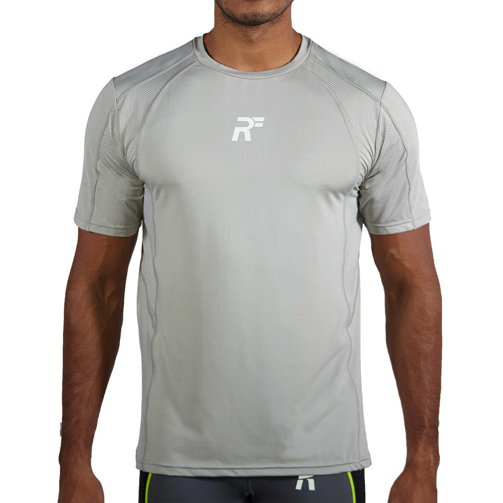 RunFlyte Men's HyperVent PRM Crew T-Shirt Cool Grey