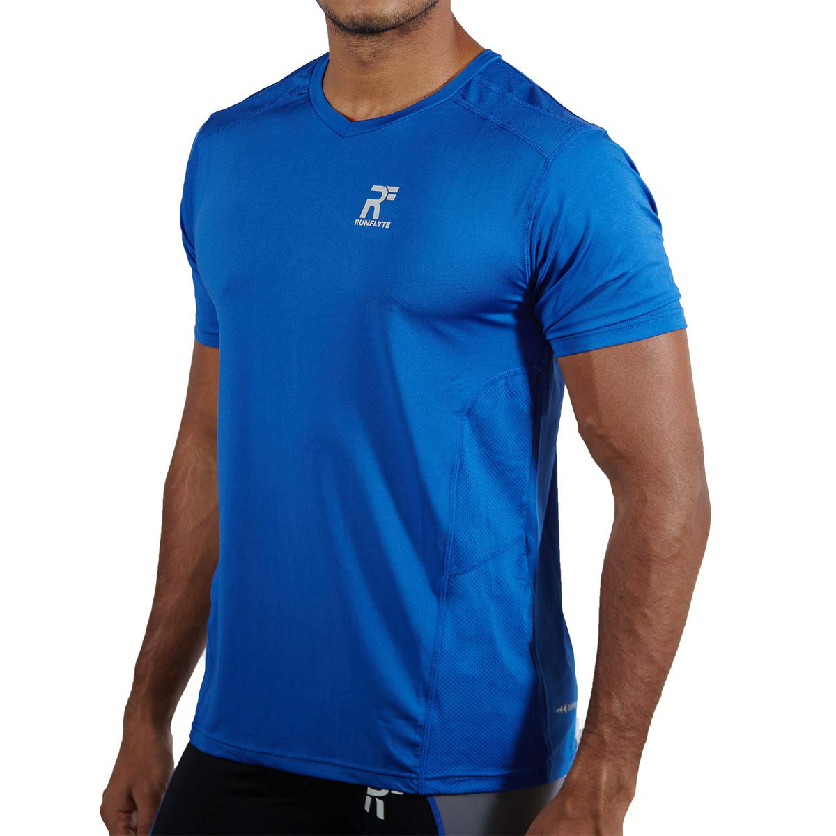 RunFlyte Men's HyperVent PRM V-Neck T-Shirt Royal Blue
