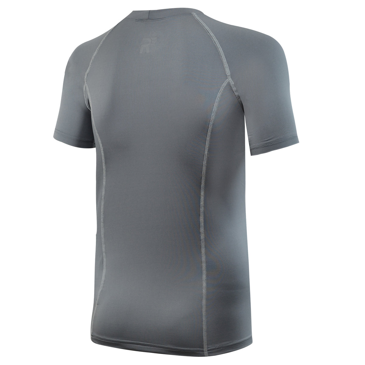 RunFlyte Men's Flyte Compression - Short Sleeve - Moisture Wicking T-Shirt Dark Grey/Light Grey