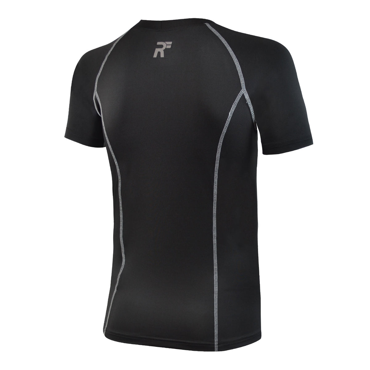 RunFlyte Men's Flyte Compression - Short Sleeve - Moisture Wicking T-Shirt Black/Grey