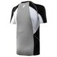 RunFlyte Men's Contour Panel Compression Short Sleeve T-Shirt - Moisture Wicking Black/Grey/White
