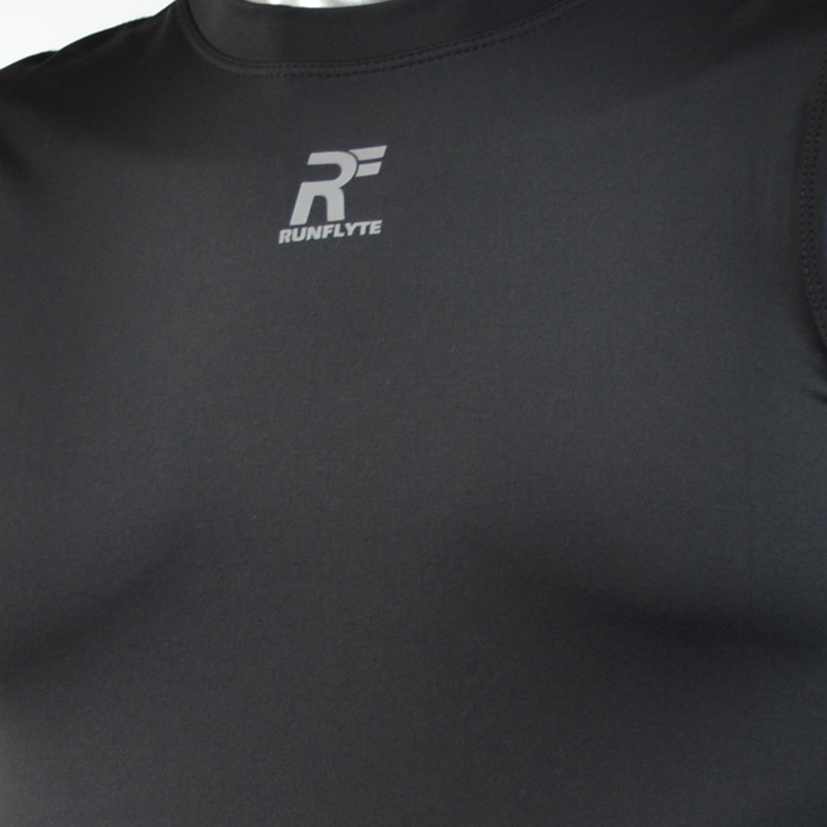 RunFlyte Men's Basics Light Compression Tank Top - Training - Moisture Wicking Black/Grey