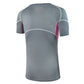 RunFlyte Women's Swarna Flow Short Sleeve T-Shirt Charcoal/Pink