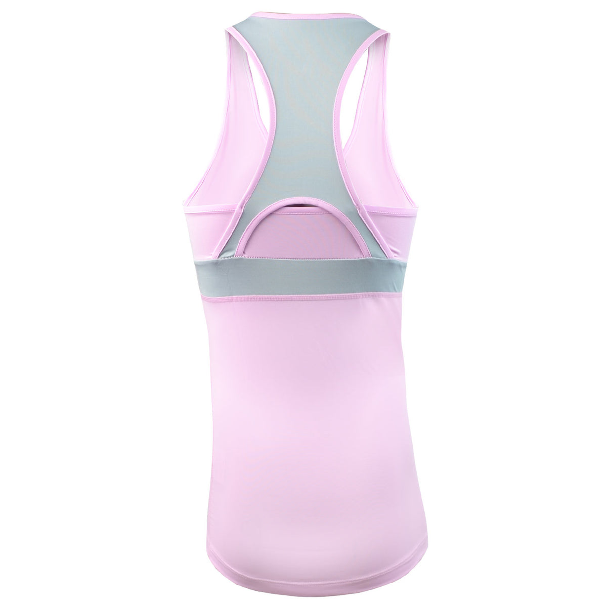 RunFlyte Women's Chakra II Tank Top - Fitted - Moisture Wicking - Light Pink/Grey
