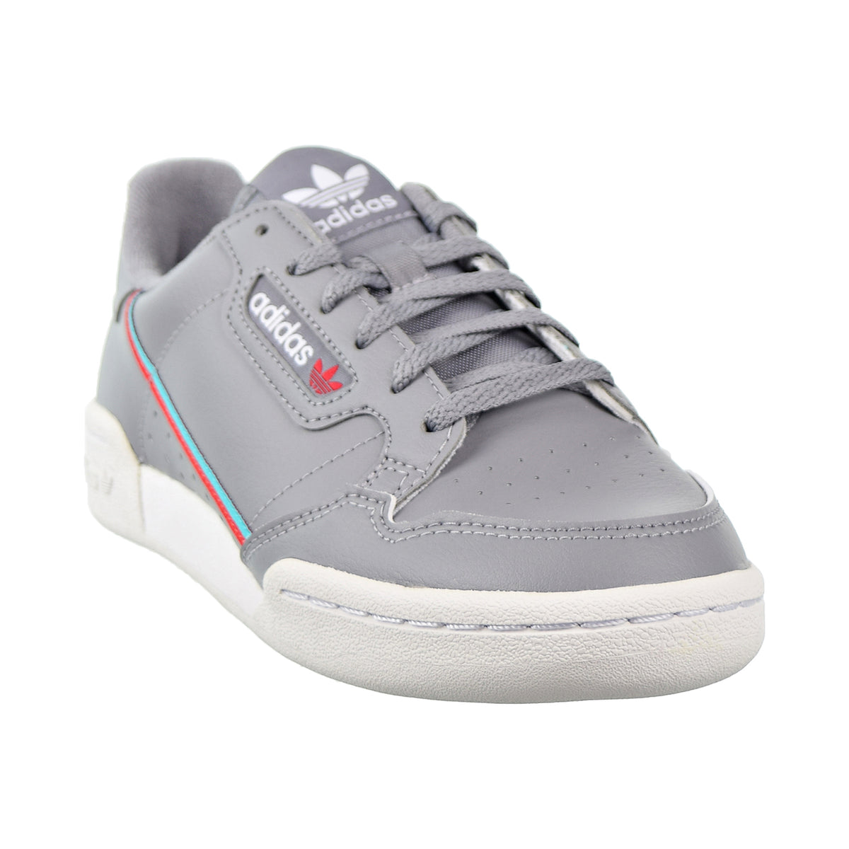 Adidas Continental 80 Big Kids Shoes Grey Three/Hi-Res Aqua/Scarlet