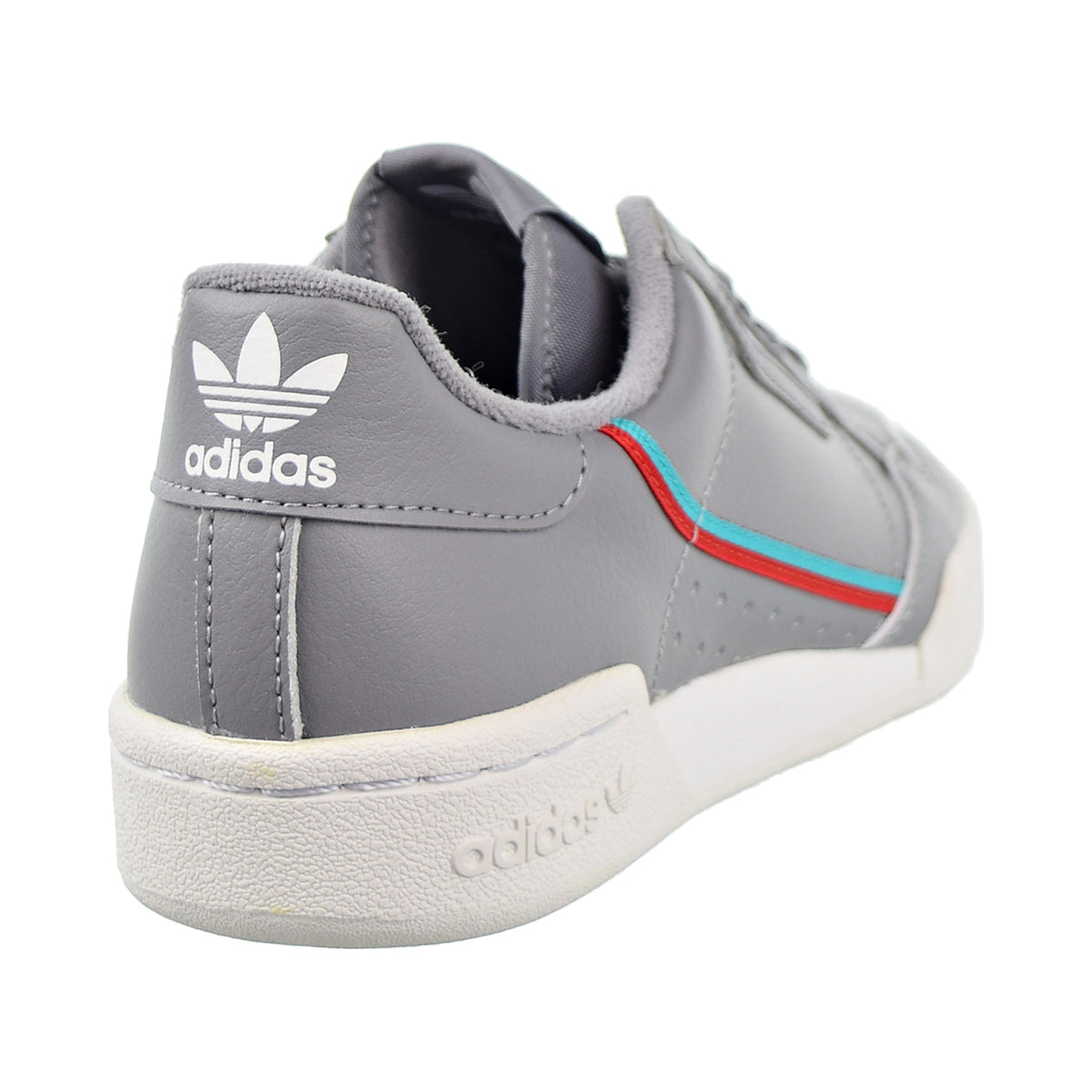 Adidas Continental 80 Big Kids Shoes Grey Three/Hi-Res Aqua/Scarlet