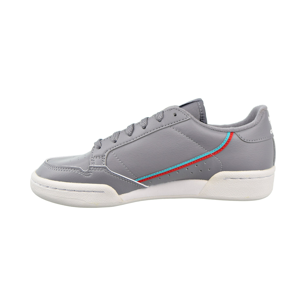 Adidas Continental 80 Big Kids Shoes Grey Three/Hi-Res Aqua/Scarlet