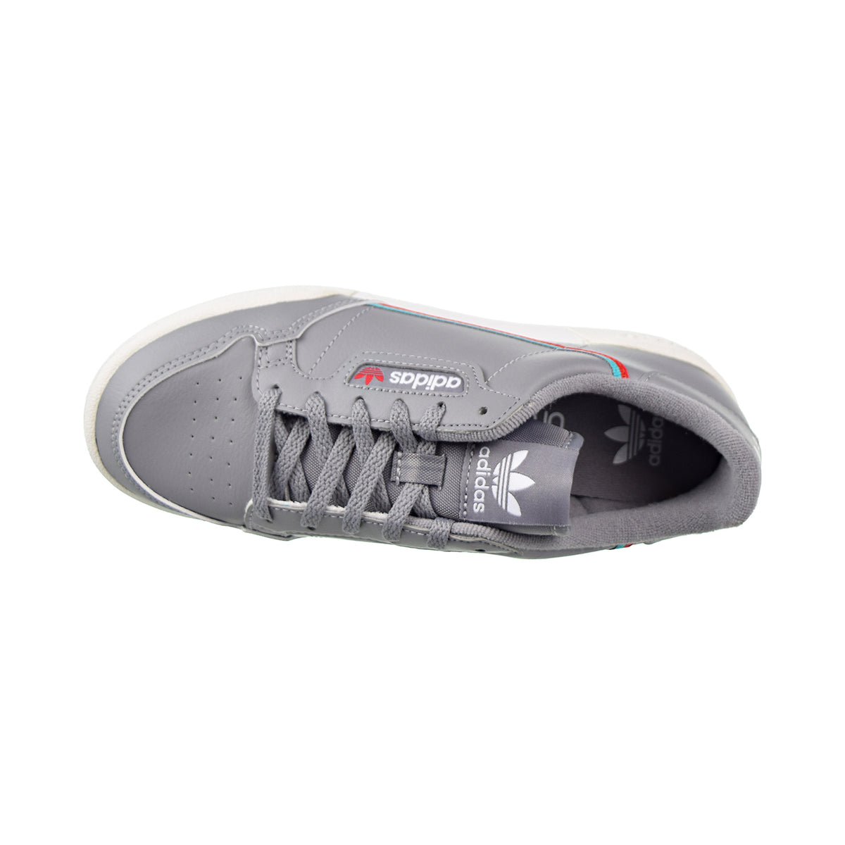 Adidas Continental 80 Big Kids Shoes Grey Three/Hi-Res Aqua/Scarlet