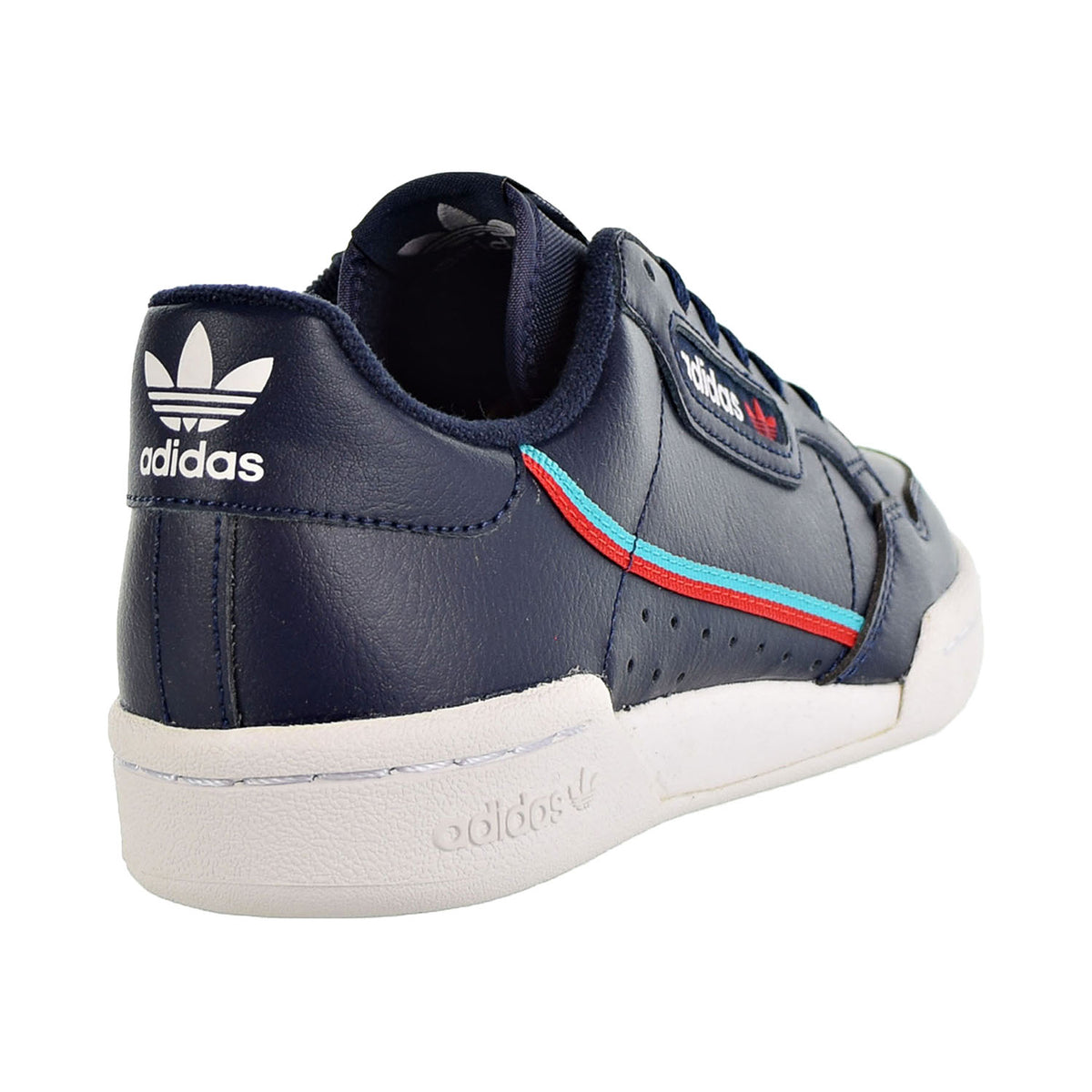 Adidas Continental 80 Big Kids Shoes Collegiate Navy/Scarlet/Hi-Res Aqua