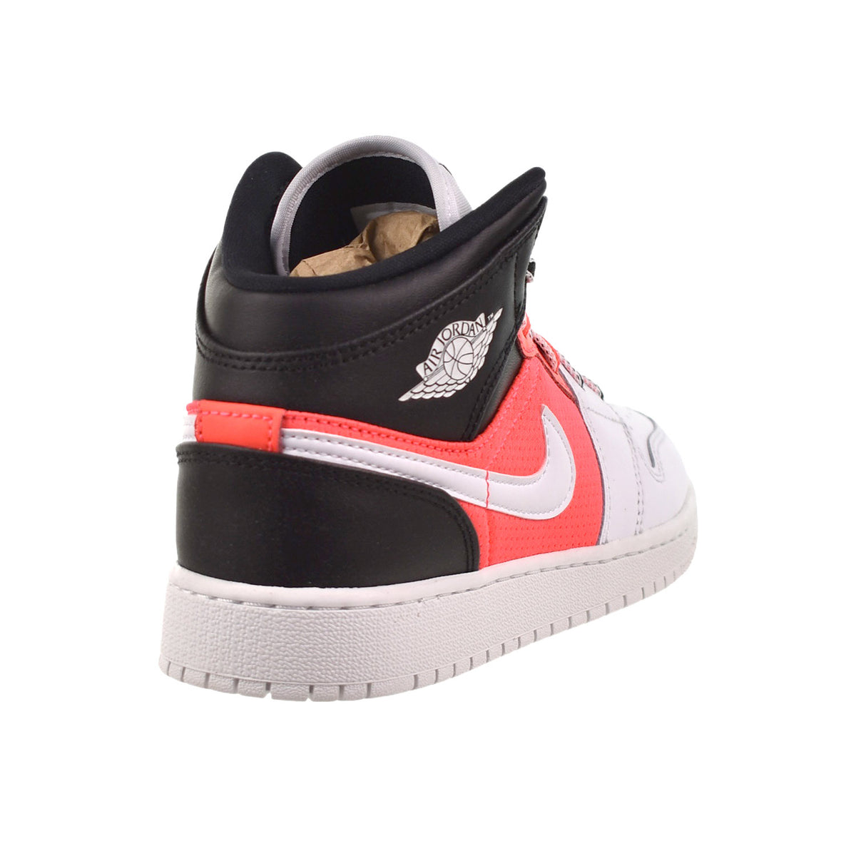 Air Jordan 1 Mid GS Big Kids' Shoes White-Black-Infrared