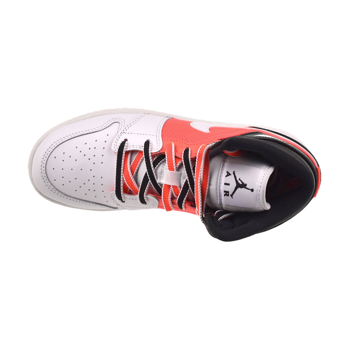 Air Jordan 1 Mid GS Big Kids' Shoes White-Black-Infrared