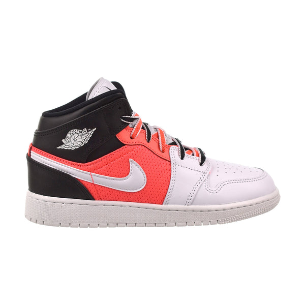 Air Jordan 1 Mid GS Big Kids' Shoes White-Black-Infrared