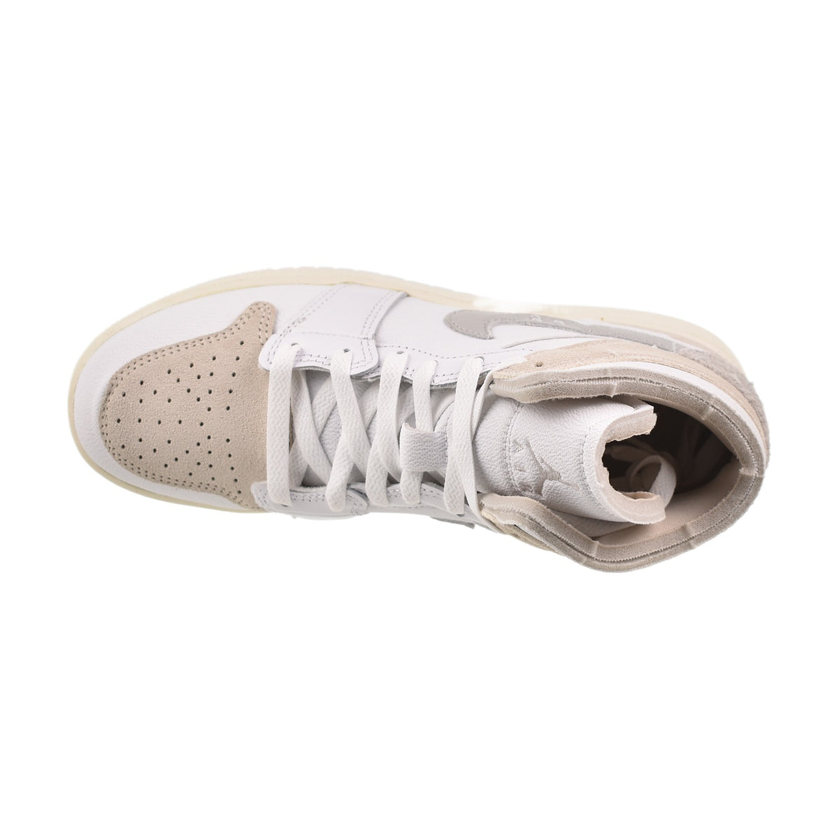 Air Jordan 1 Mid SE Craft Big Kids' Shoes White-Tech Grey-Sail