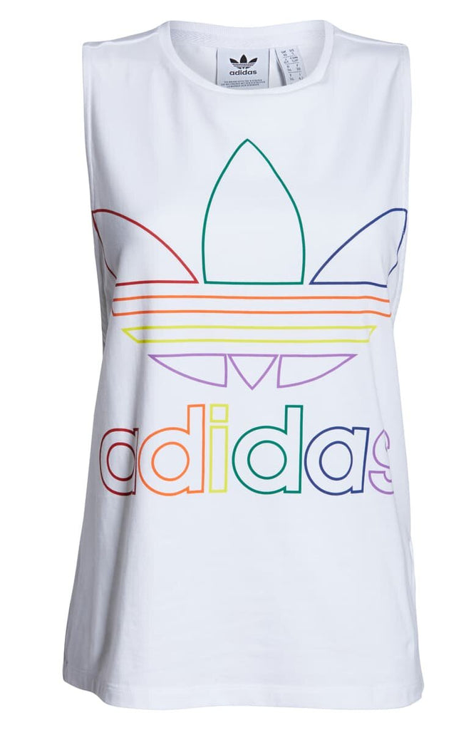 Adidas Women's Originals Pride Trefoil Tank Top White