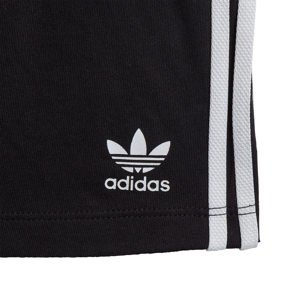 Adidas Trefoil Shorts Tee Toddlers Set White-Black