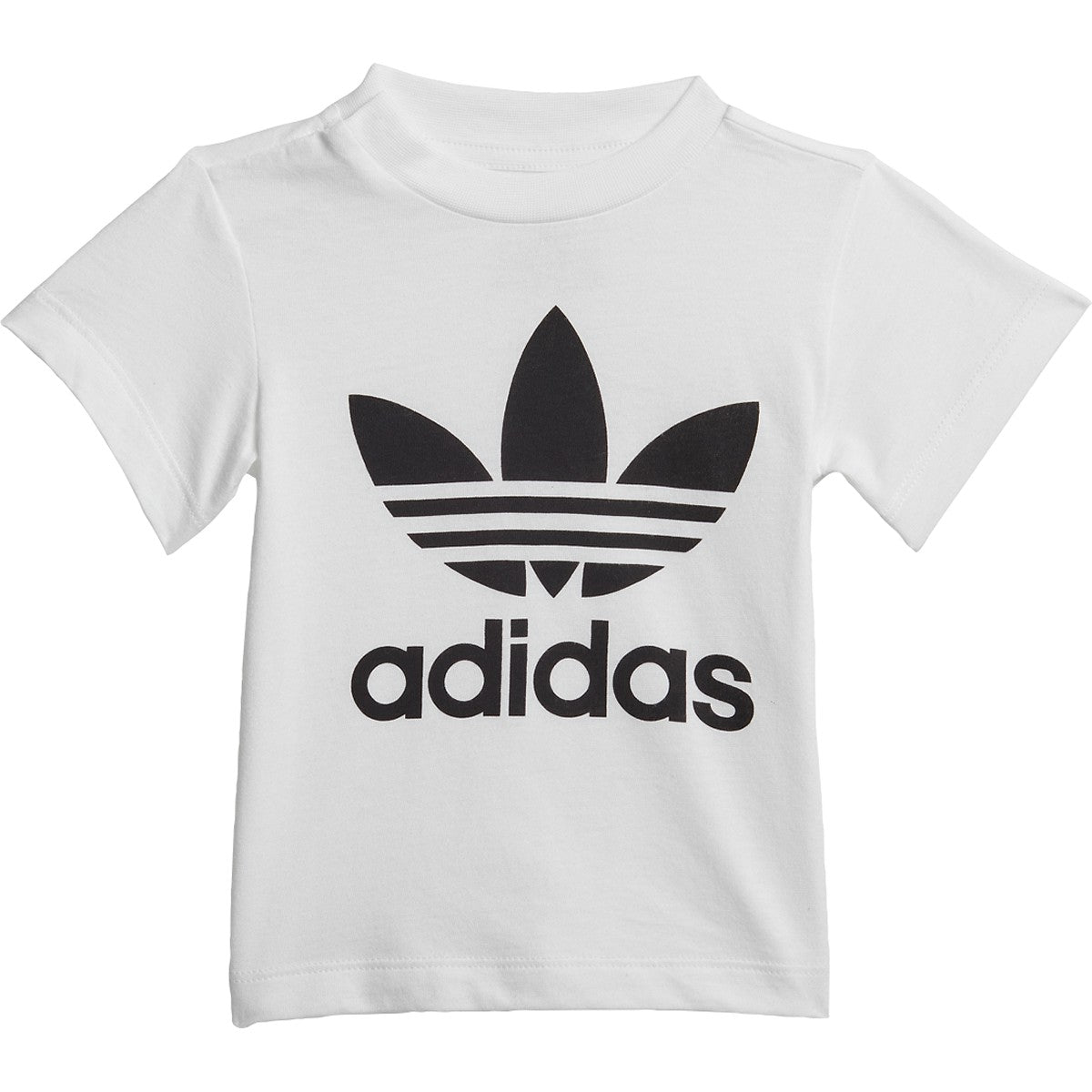 Adidas Trefoil Shorts Tee Toddlers Set White-Black