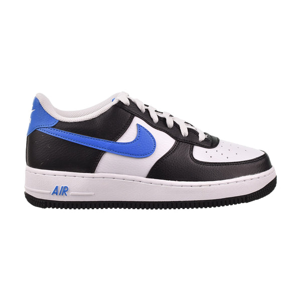 Nike Air Force 1 (GS) Big Kids' Shoes Black-White-Light Photo Blue 