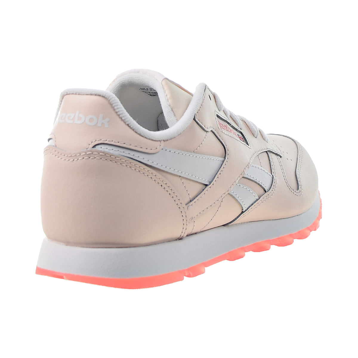 Reebok Classic Leather Big Kids' Shoes Pal Pink-White-Panton