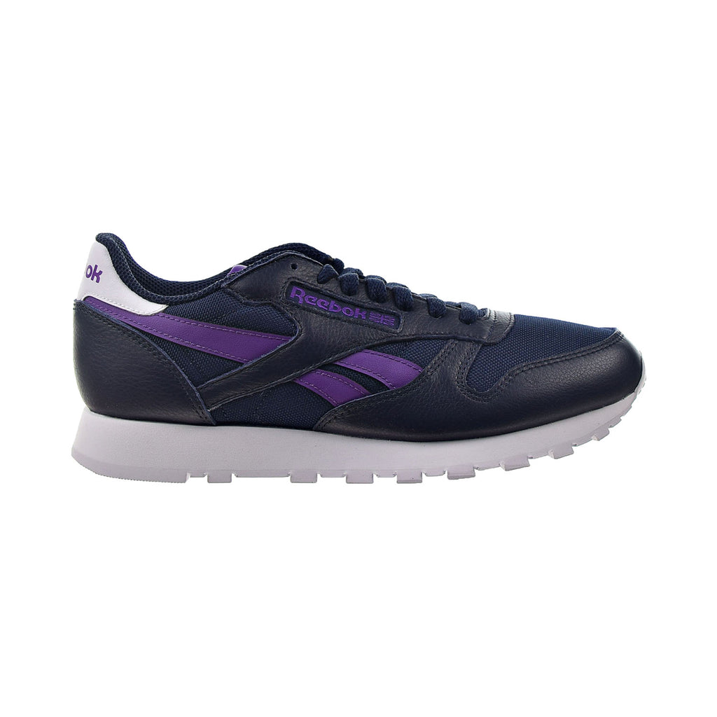 Reebok Classic Leather Men's Shoes Vector Navy-Regal Purple-White