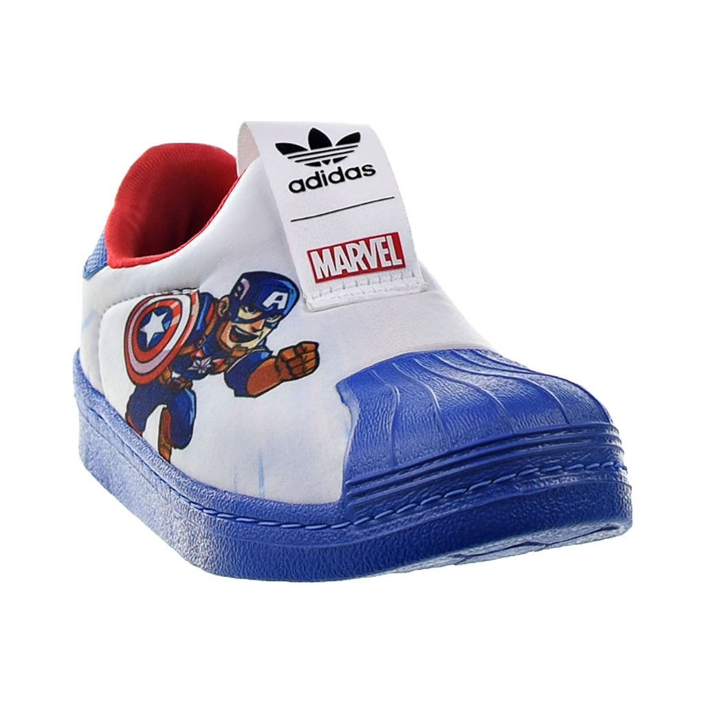 Adidas Superstar 360 Marvel Captain America Little Kids' Shoes White Adidas Superstar 360 Marvel Captain America Little Kids' Shoes White