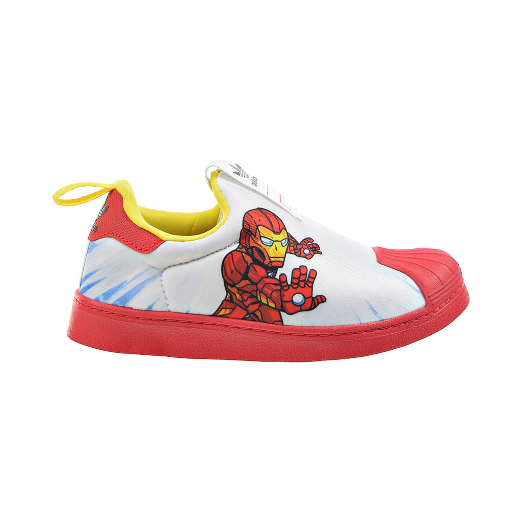 Adidas X Marvel Superstar 360 C "Iron Man" Little Kids' Shoes Cloud White-Red