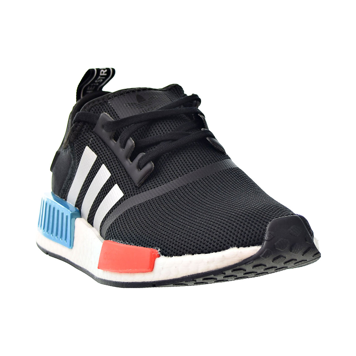Adidas NMD R1 Big Kids' Shoes Core Black-Silver Metallic-Solar Red