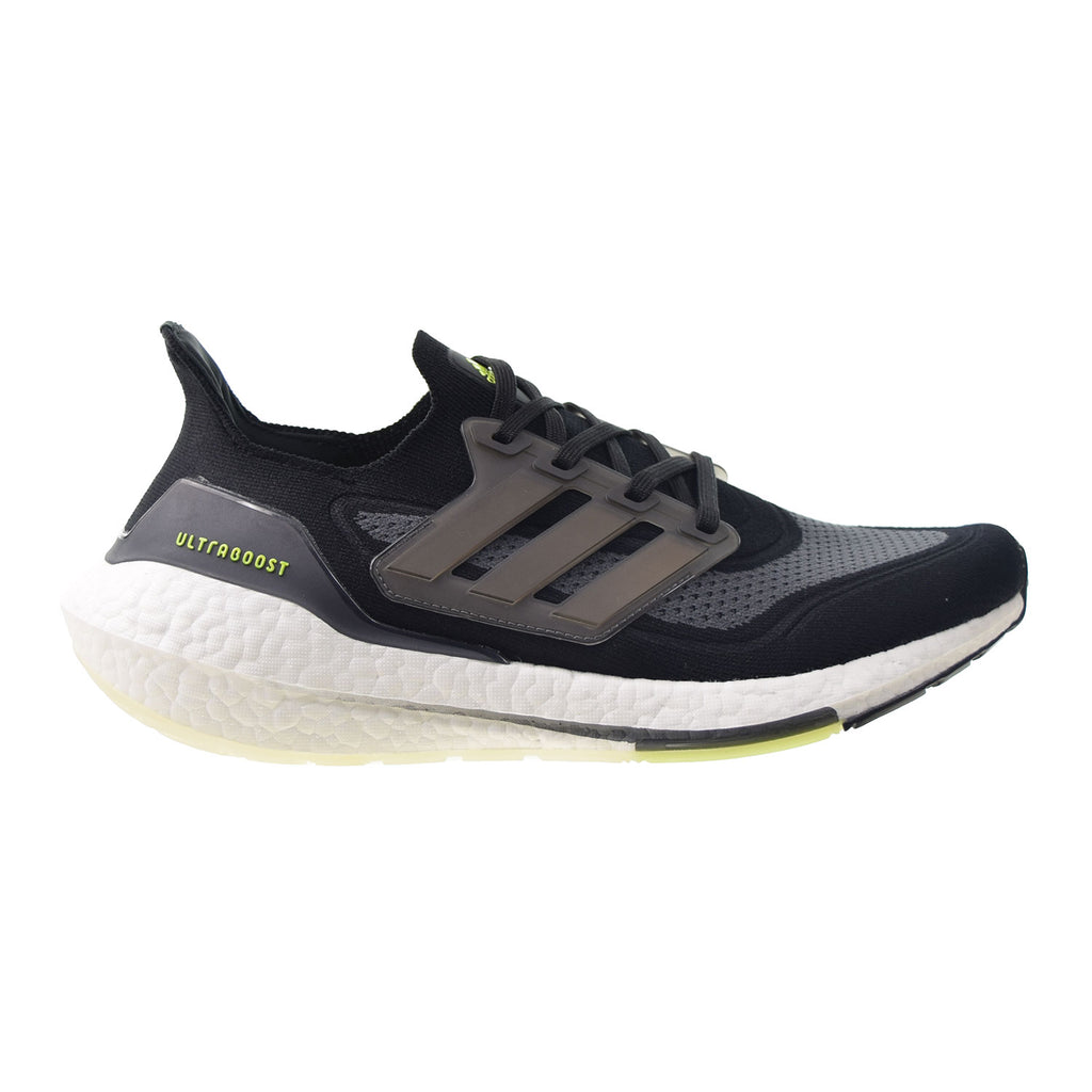 Adidas Ultraboost 21 Men's Shoes Core Black-Silver Metallic-Solar Yellow
