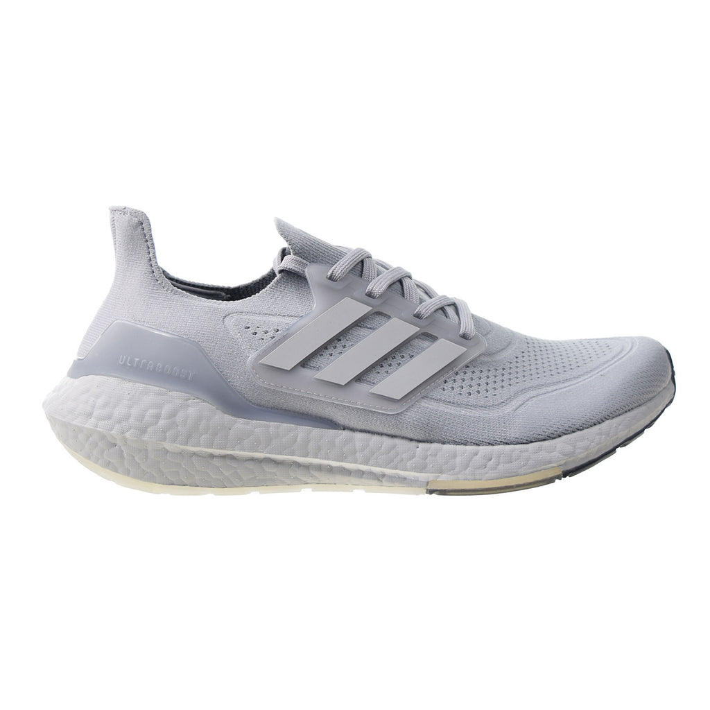 Adidas Ultraboost 21 Men's Shoes Halo Silver-Grey Two-Solar Yellow