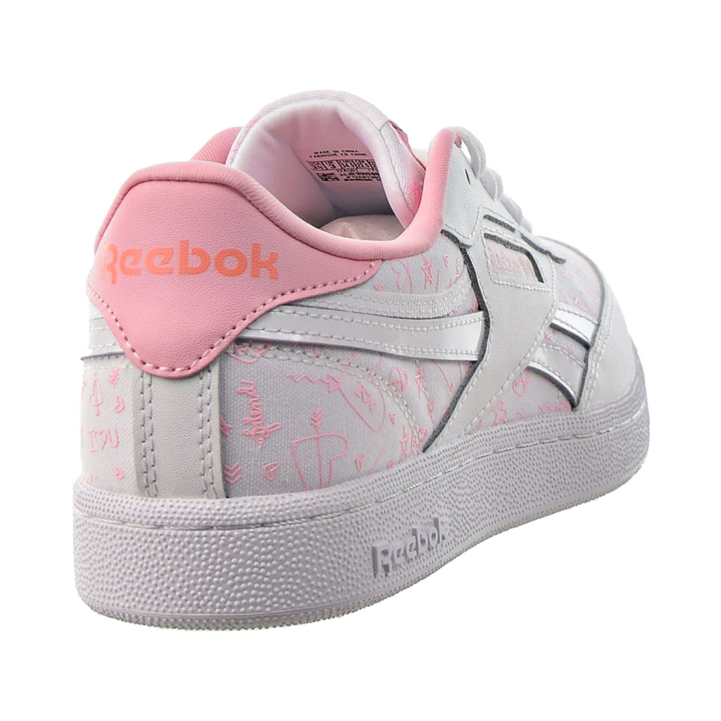 Big Shoes C Club Glow-Twisted White-Pink Reebok Kids\' Revenge Coral