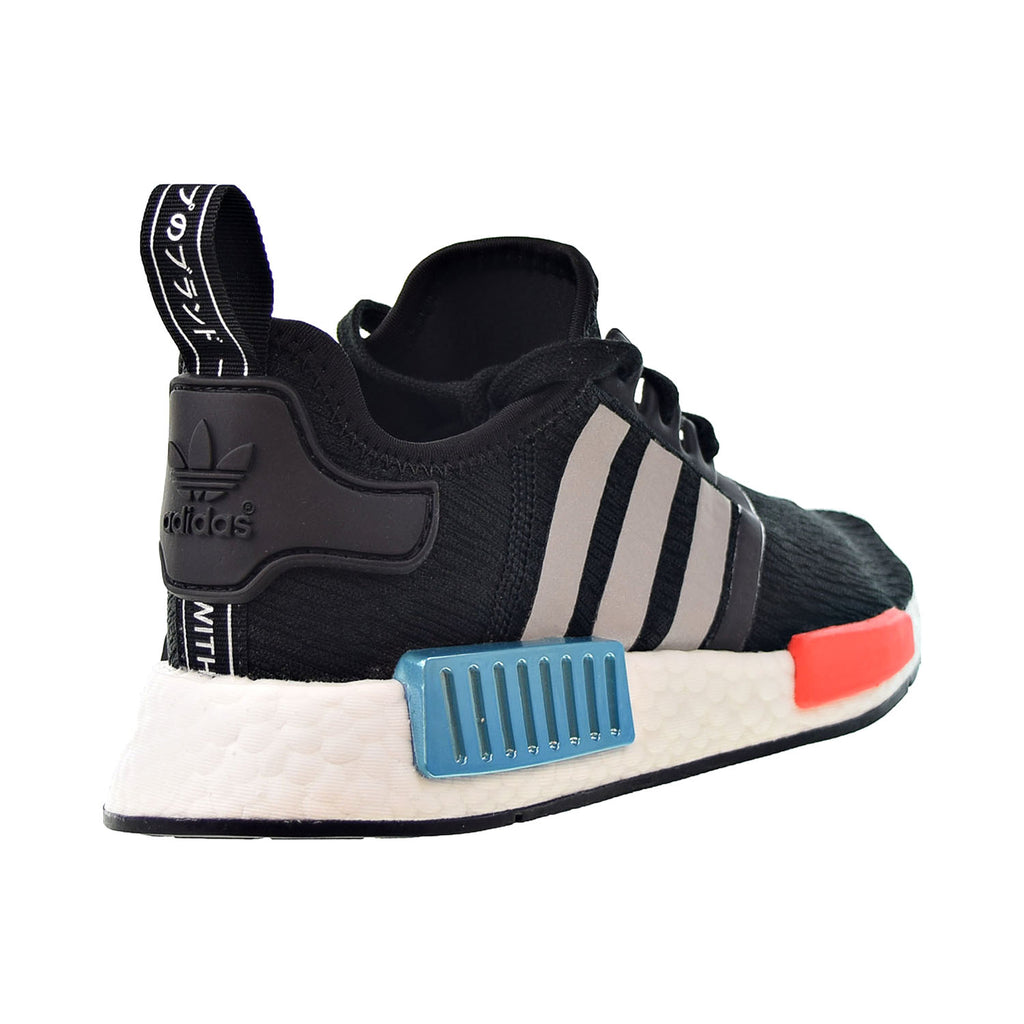 Adidas NMD_R1 Men's-Big Kids' Shoes Black-Blue-White Adidas NMD_R1 Men's-Big Kids' Shoes Black-Blue-White