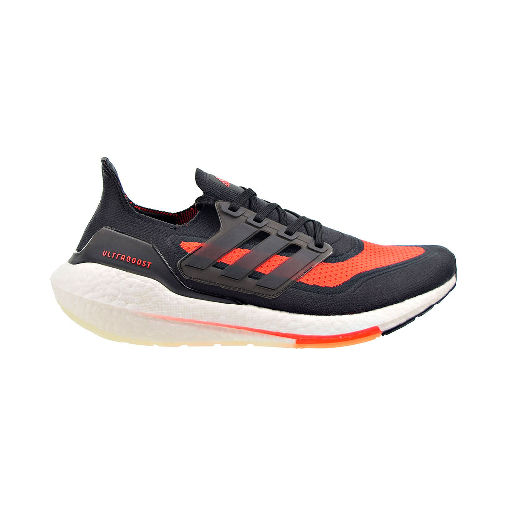 Adidas UltraBoost 21 Men's Running Shoes Carbon-Core Black-Solar Red