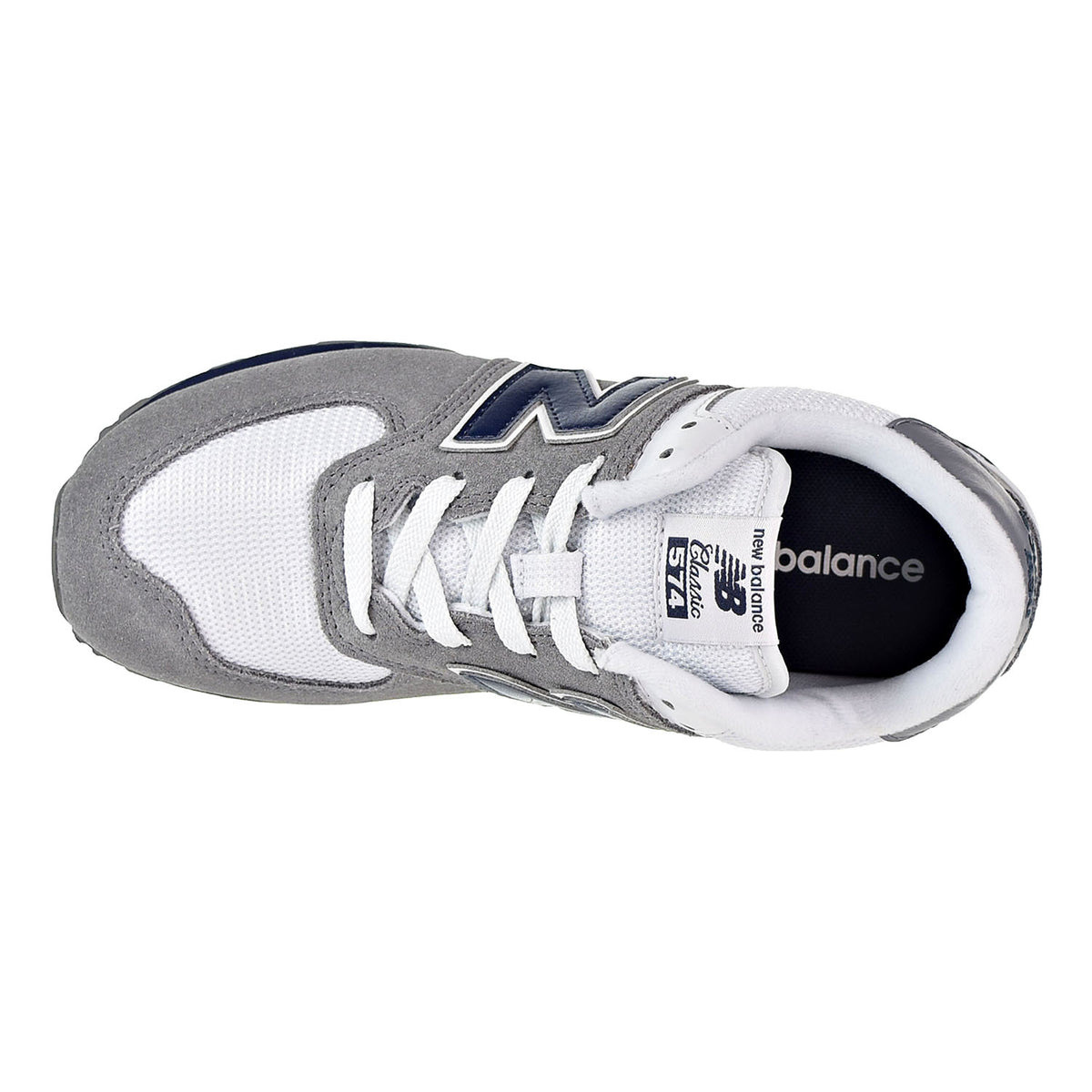 New Balance 574 Core Plus Big Kid's Shoes Dark Grey-White-Blue