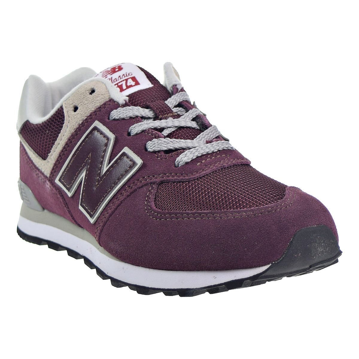 New Balance 574 Core Big Kid's Shoes Burgundy/Grey