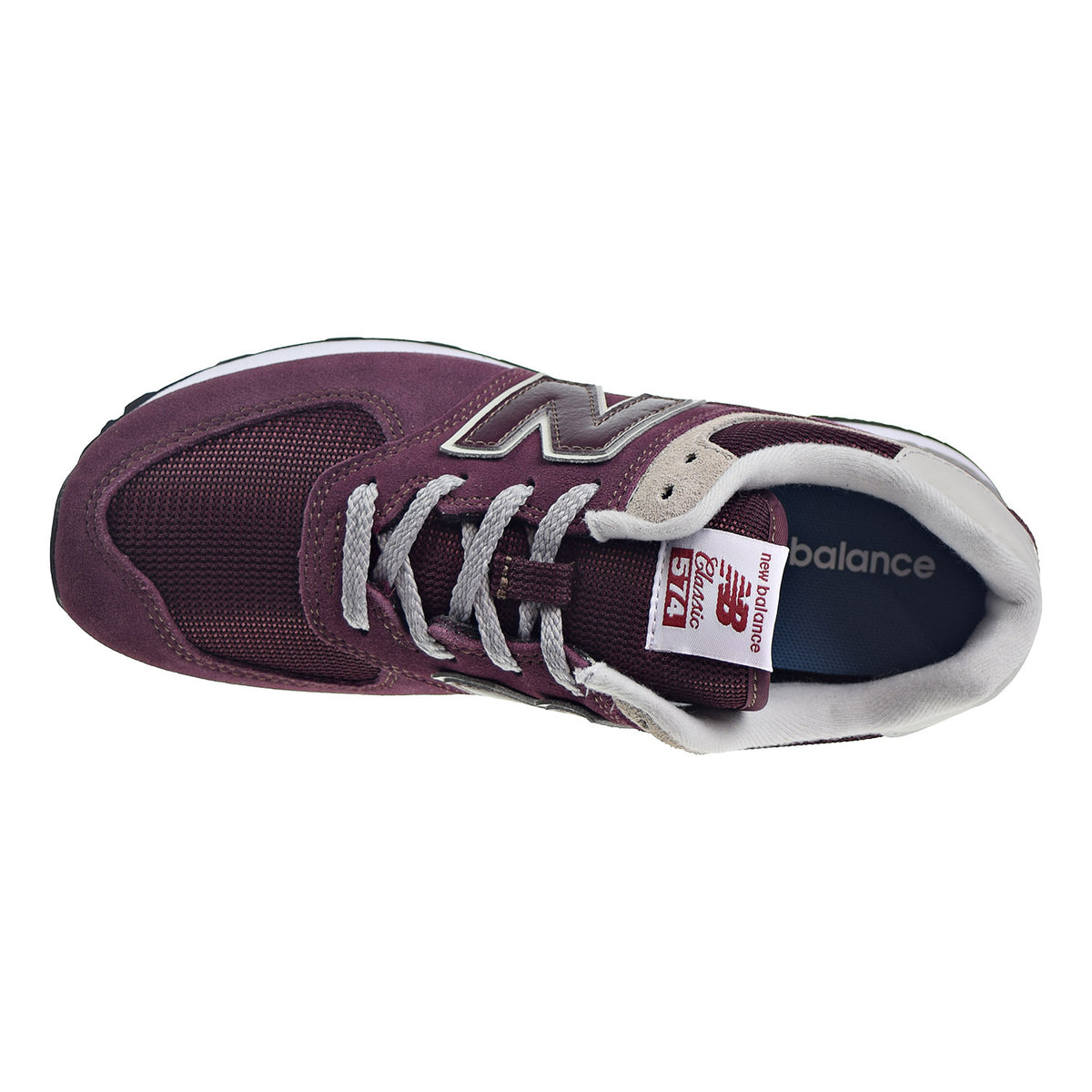 New Balance 574 Core Big Kid's Shoes Burgundy/Grey