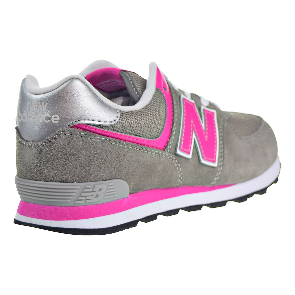New Balance 574 Core Big Kid's Shoes Grey/Pink