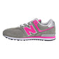 New Balance 574 Core Big Kid's Shoes Grey/Pink