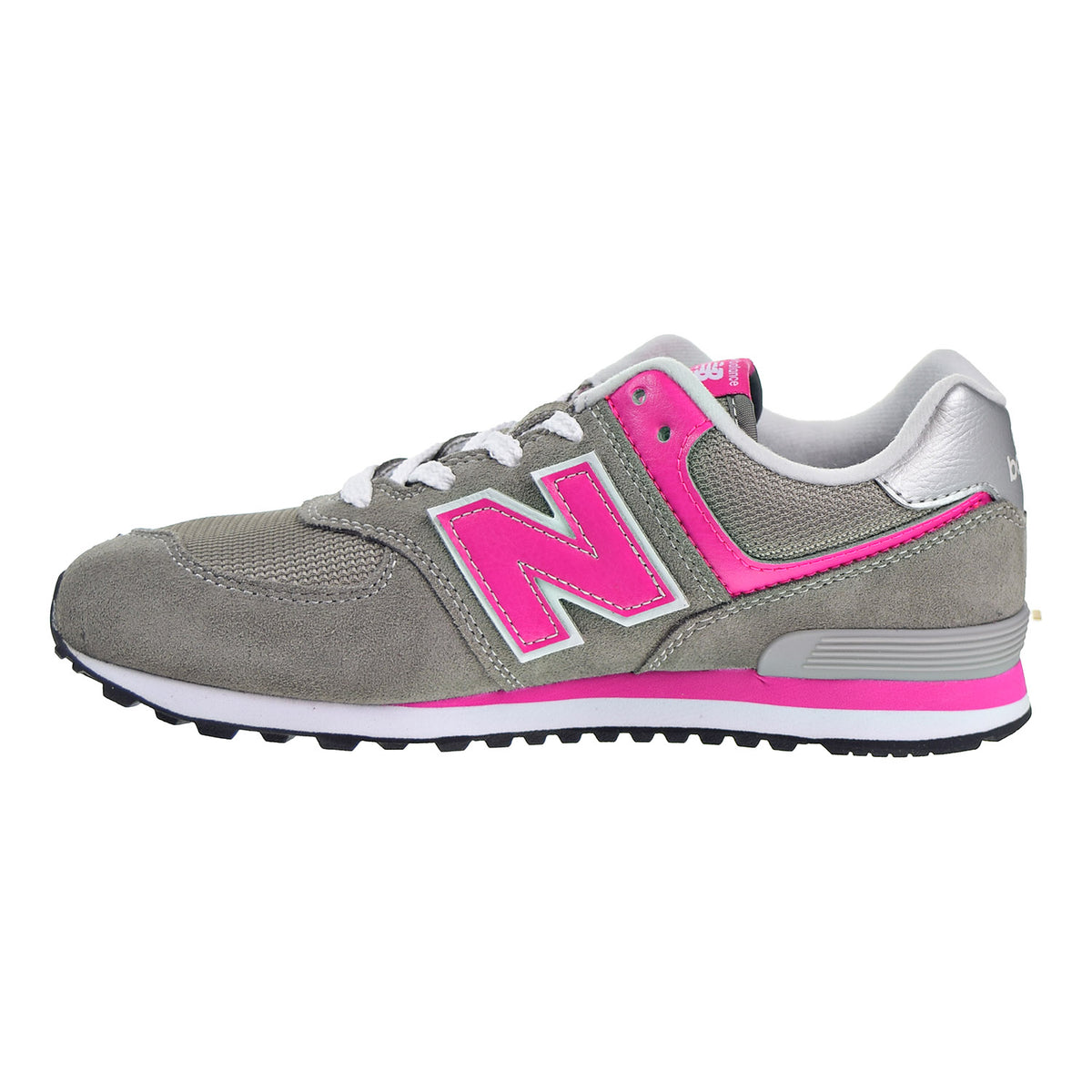 New Balance 574 Core Big Kid's Shoes Grey/Pink
