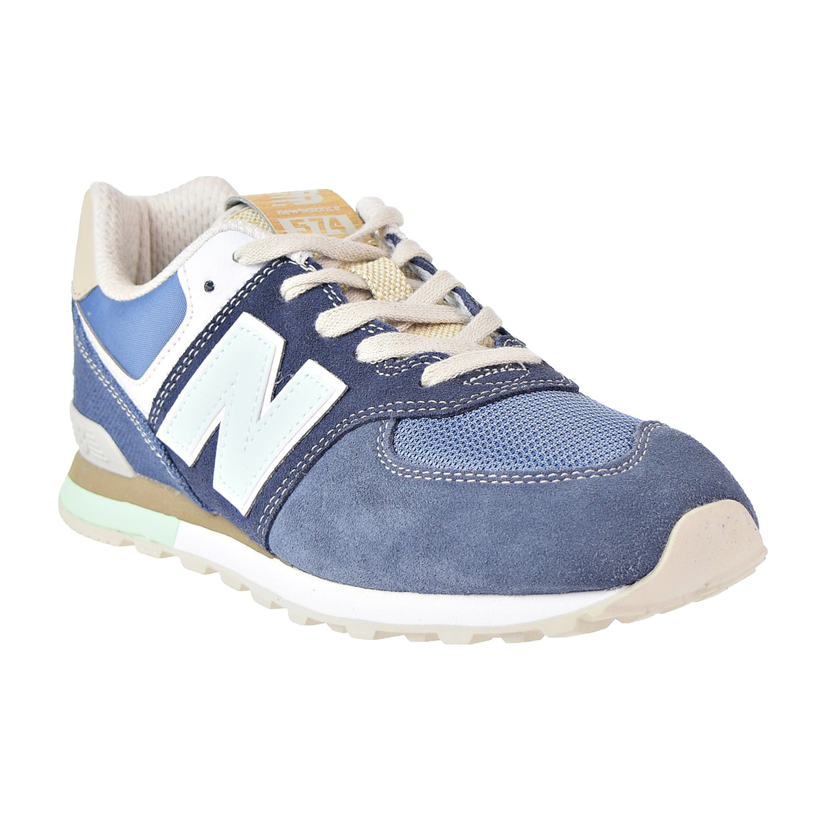 New Balance 574 Core Big Kid's Shoes Blue/Green