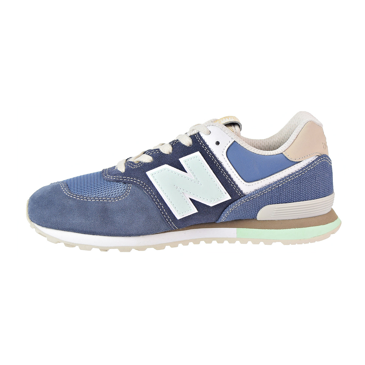 New Balance 574 Core Big Kid's Shoes Blue/Green