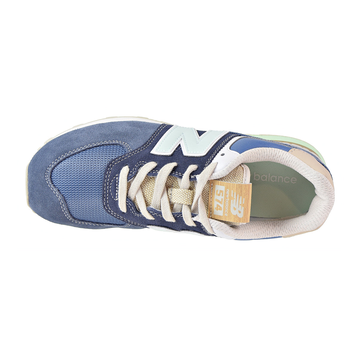 New Balance 574 Core Big Kid's Shoes Blue/Green
