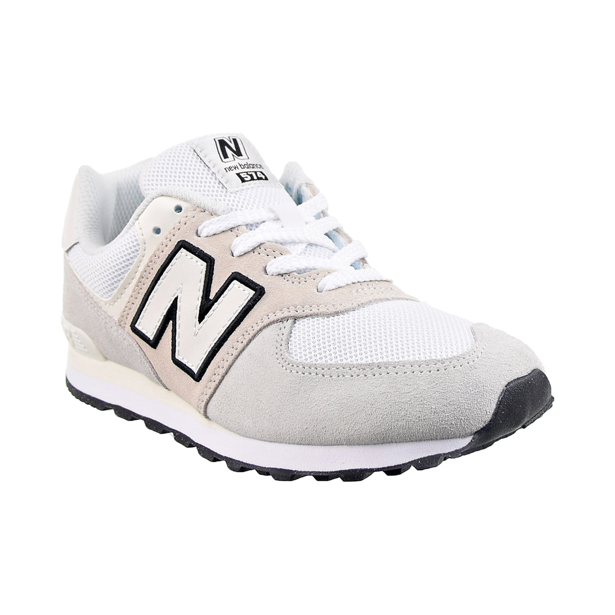 New Balance 574 Big Kids' Shoes Grey-White