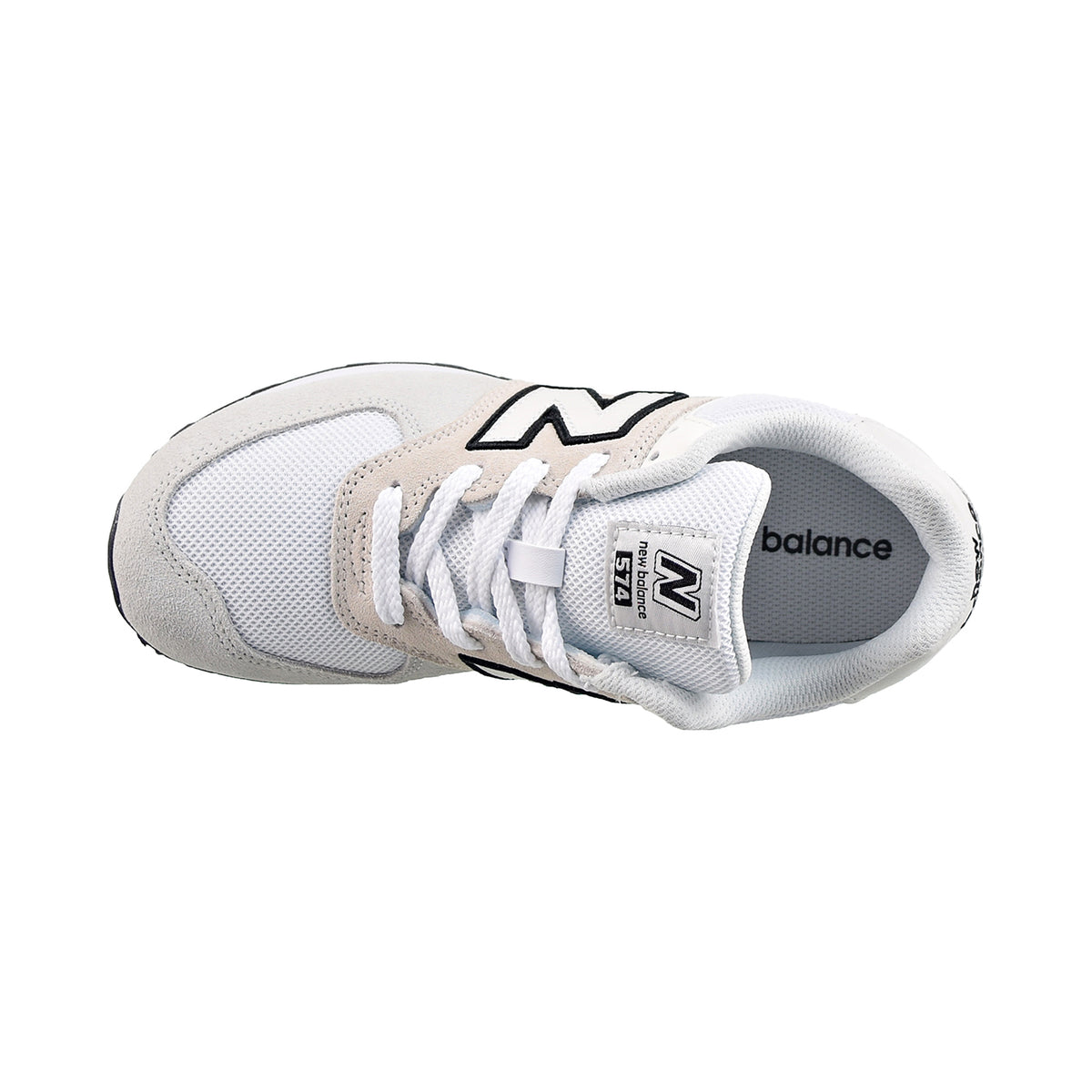 New Balance 574 Big Kids' Shoes Grey-White