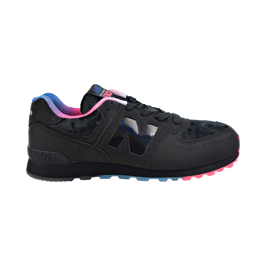 New Balance 574 Big Kids' Shoes Black-Blue-Pink