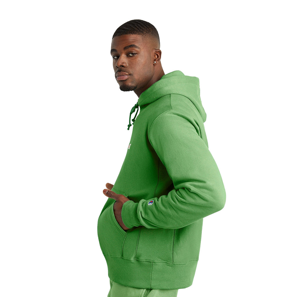 Champion Men's Reverse Weave Hoodie C Logo Native Fern Green